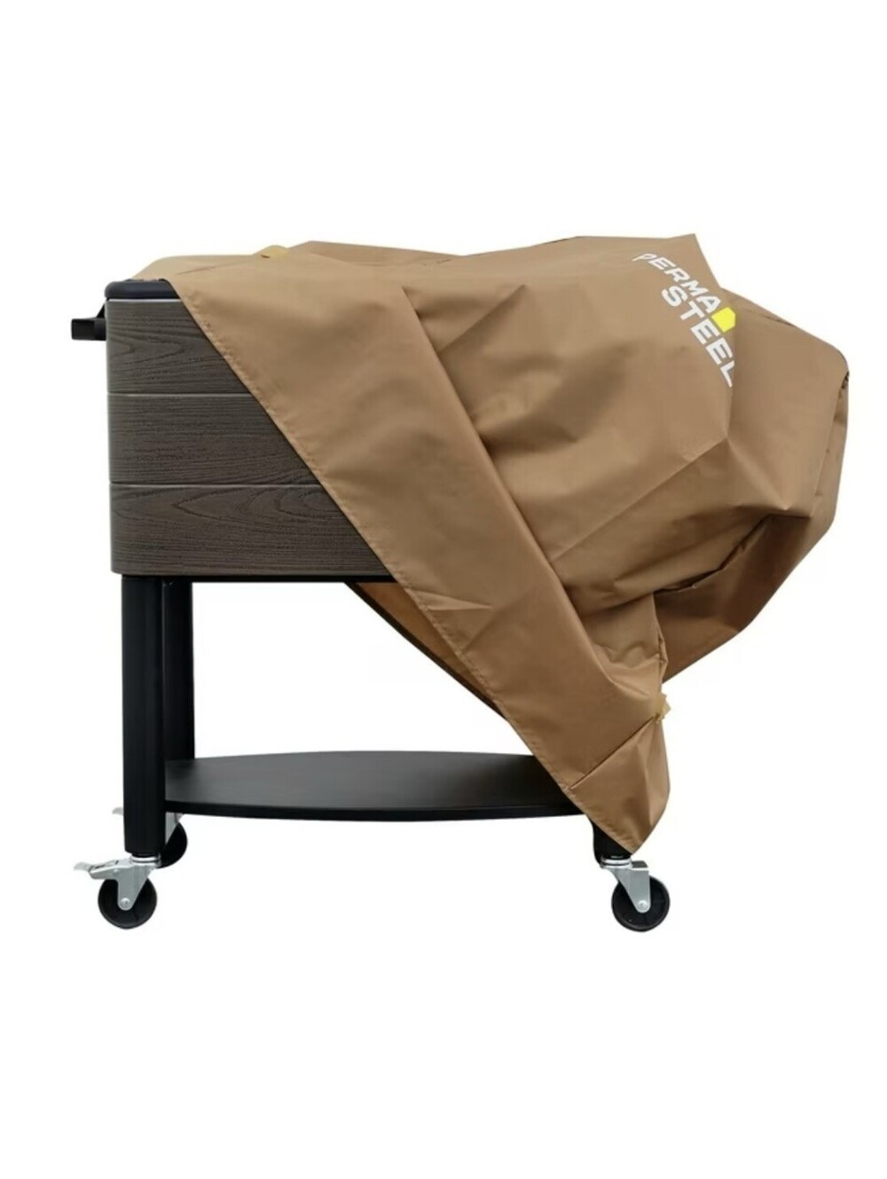 Permasteel 60 Qt Patio Cooler Cart Cover Waterproof UV Resistant Tan Outdoor